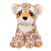 Кафяв леопард със зелени очи, 30 см Amek toys 143736 