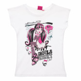 Памучен комплект от две тениски  за момиче Monster High 143787 2
