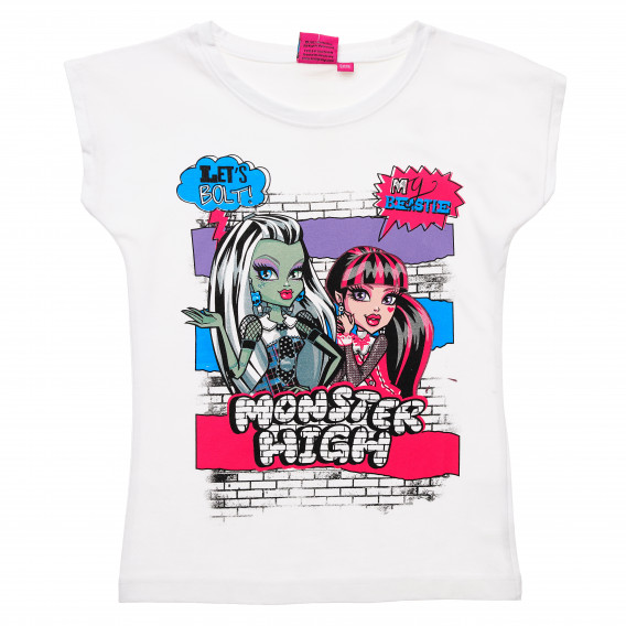 Памучен комплект от две тениски за момиче Monster High 143820 