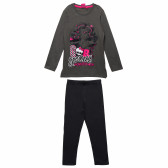 Памучен комплект от две части: блуза и панталони за момиче Monster High 143895 