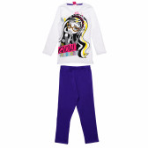 Памучен комплект от две части: блуза и панталони за момиче Monster High 143914 2