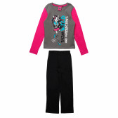 Памучен комплект от блуза и панталон за момиче Monster High 143944 2