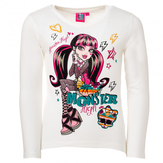 Памучна блуза за момиче Monster High 144049 