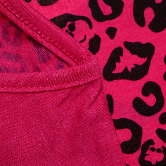Блуза с къс ръкав, асиметрична за момиче, розова Monster High 144098 3