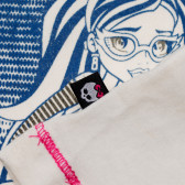 Блуза с розови шевове за момиче, бяла Monster High 144174 3
