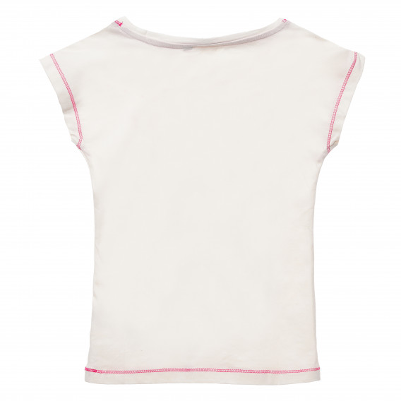 Блуза с розови шевове за момиче, бяла Monster High 144176 4