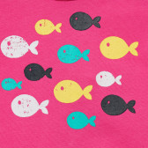 Памучна тениска за бебе  розова Disney 145916 2