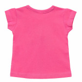 Памучна тениска за бебе  розова Disney 145918 4