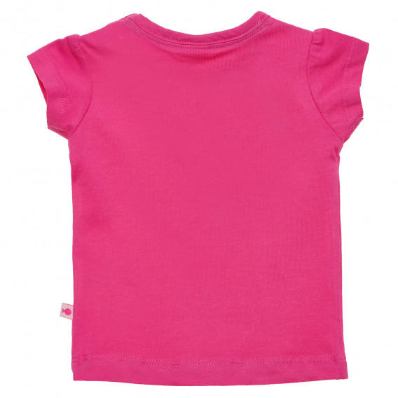 Памучна тениска за бебе с апликация на сърце, розова FZ frendz 145922 4