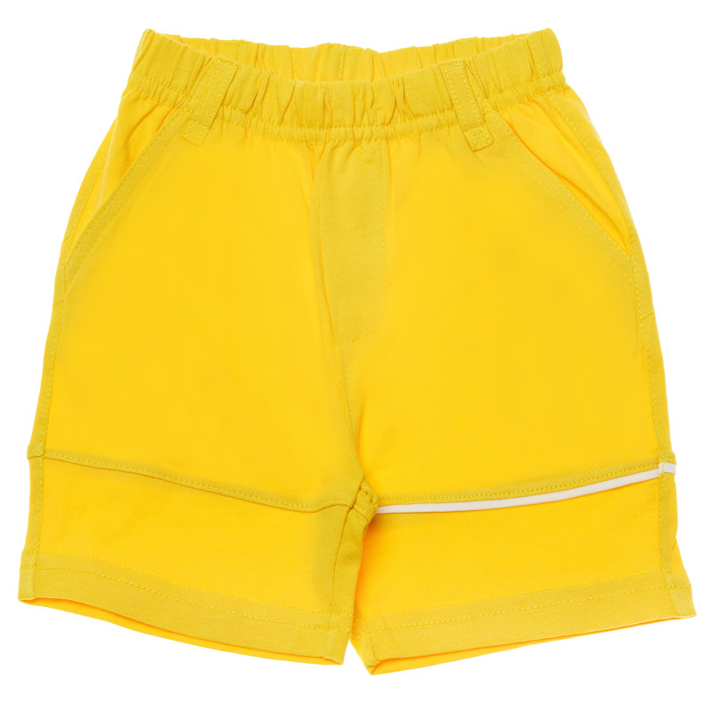 Памучен панталон за бебе за момче жълт  147700