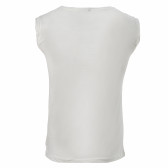 Памучна блуза бяла за момиче Benetton 148177 3