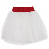 Комплект от пола и топ с връзки в бяло и червено за момиче Acar 148195 6