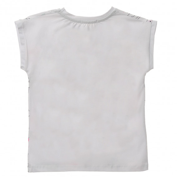 Комплект от блуза с принт и клин в бяло и черно за момиче Acar 148224 6