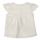 Комплект от блуза с къс ръкав и клин в бяло и синьо за момиче Acar 148312 5