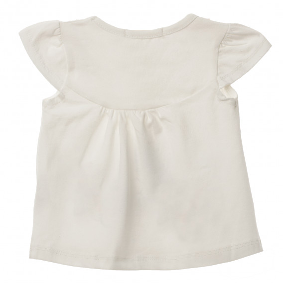 Комплект от блуза с къс ръкав и клин в бяло и синьо за момиче Acar 148312 5