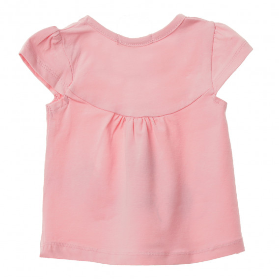 Комплект от блуза с къс ръкав и клин в розово и черно за момиче Acar 148327 6