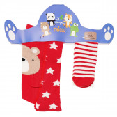 Комплект клин и чорапи за бебе червени Chicco 148418 