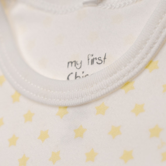 Памучно боди за бебе с принт бяло Chicco 148472 3