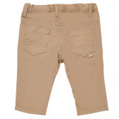 Памучен панталон с ластична талия за бебе за момче бежов Chicco 148525 2