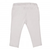 Памучен панталон с малка бродерия за бебе, бял Chicco 148599 2