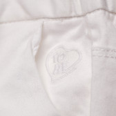 Памучен панталон с малка бродерия за бебе, бял Chicco 148600 3