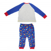 Памучна пижама за бебе за момче сиво-синя Chicco 148736 4