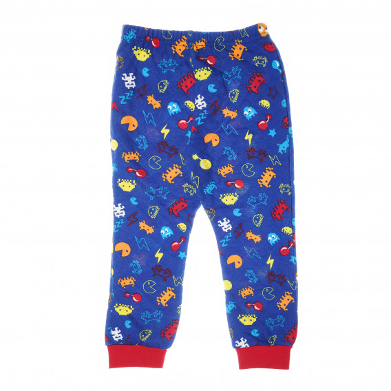 Памучна пижама за бебе за момче сиво-синя Chicco 148737 5