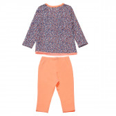Памучна пижама от две части за бебе за момиче оранжева Chicco 148751 2