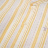 Раирана риза с дълъг ръкав за бебе за момче жълта Neck & Neck 149883 3