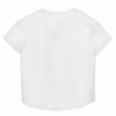 Тениска с къс ръкав с принт за момиче бяла Name it 150138 4