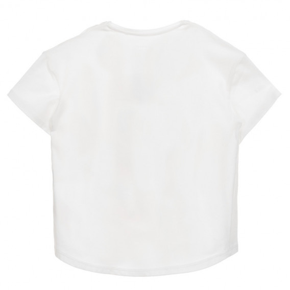 Тениска с къс ръкав с принт за момиче бяла Name it 150138 4