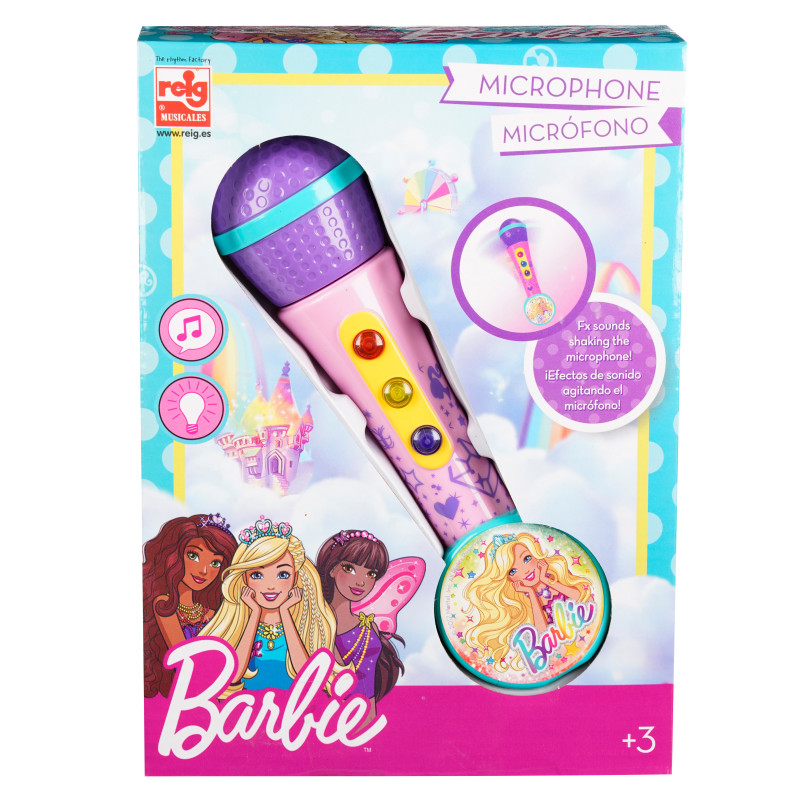 Детски микрофон с вграден високоговорител - Барби  150498