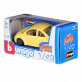 Колекционерска количка Volkswagen Beetle, жълт - 1/43 Bburago 150517 2