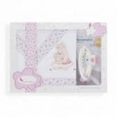 Летен спален комплект 3 части- с хипоалергенен памук, цвят: Розов Inter Baby 150690 