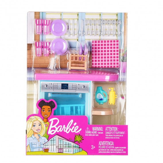 Барби Игрален комплект мебели за вътрешно обзавеждане - Кухня Barbie 151016 