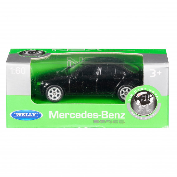 Метална количка Mercedes-Benz, черен в мащаб 1:60 WELLY 151174 