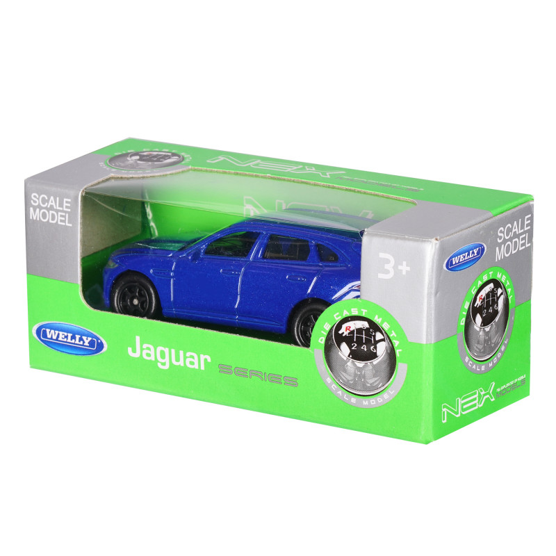 Метална количка Jaguar, син в мащаб 1:60  151194