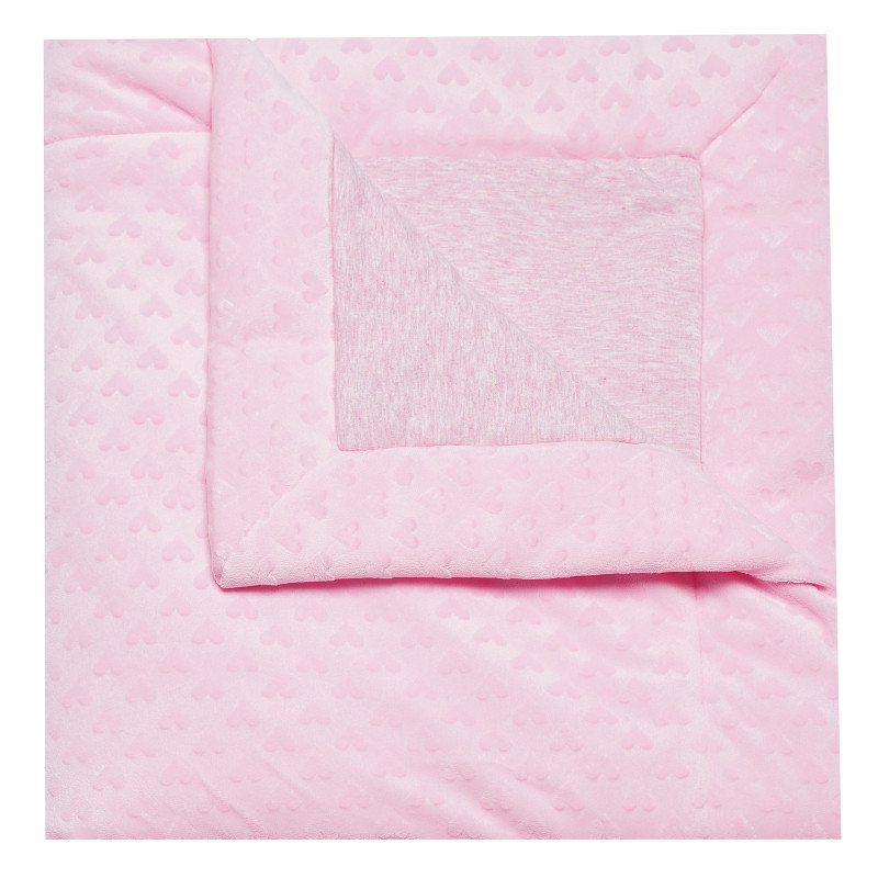 Одеяло със сърчица за момиче розово  151294