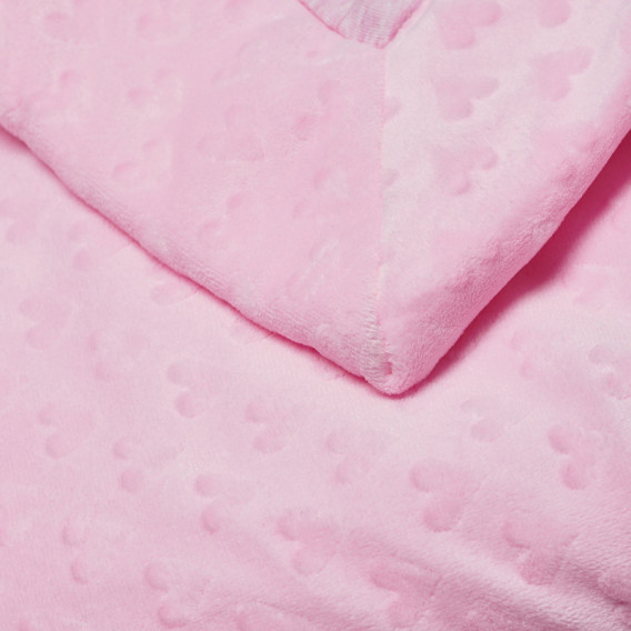 Одеяло със сърчица за момиче розово TUTU 151295 2