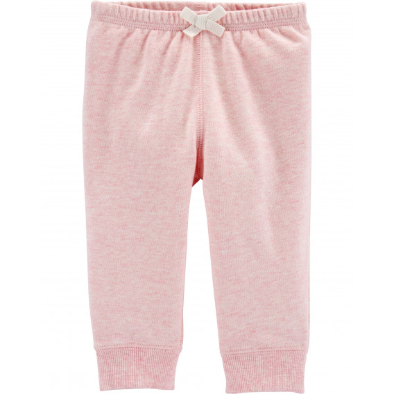 Памучен панталон за бебе за момиче розов Carter's 151367 