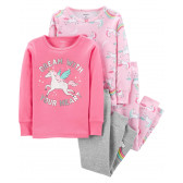 Комплект 2 броя пижами Розов еднорог за момиче Carter's 151381 