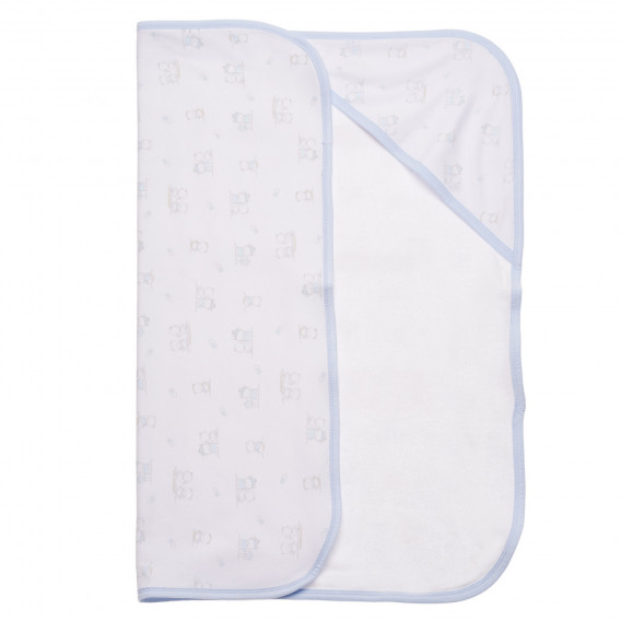 Одеяло за бебе в бяло и синьо Idexe 151546 