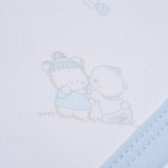 Одеяло за бебе в бяло и синьо Idexe 151547 2