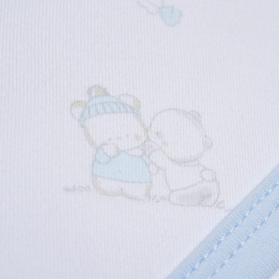 Одеяло за бебе в бяло и синьо Idexe 151547 2