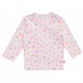 Памучна блуза с дълъг ръкав за бебе за момиче розова Benetton 151573 