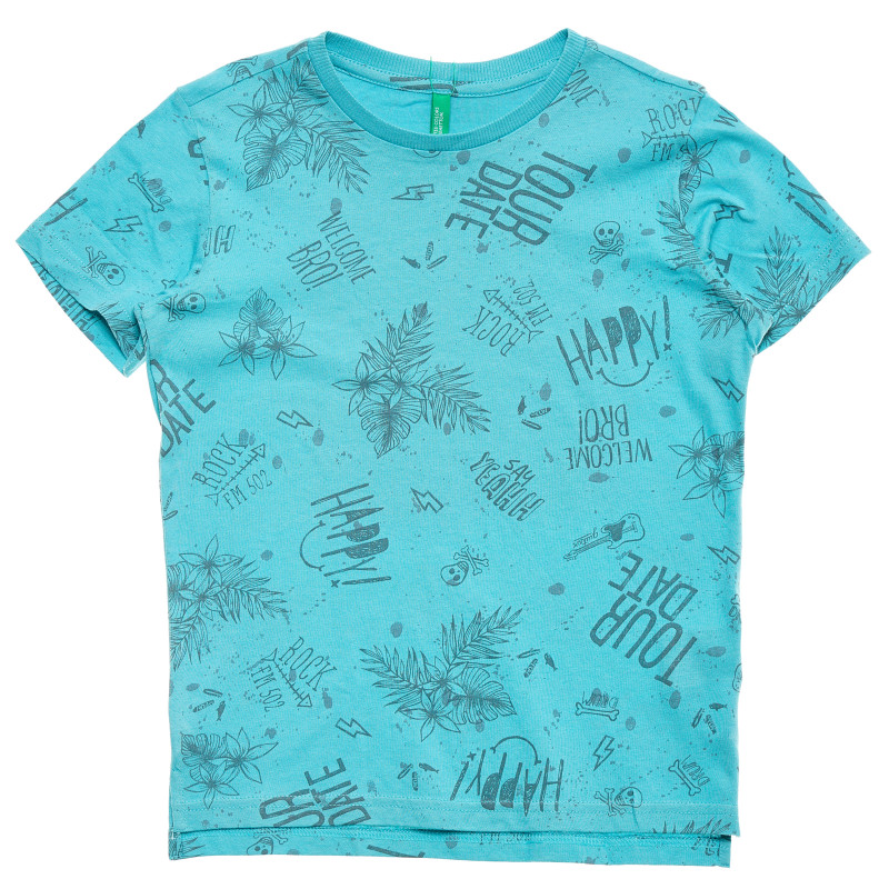 Памучна тениска за момче синя  151601