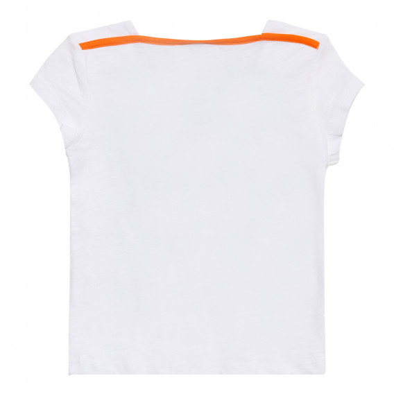 Памучна тениска за момиче бяла Benetton 151666 7