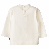 Памучна блуза за бебе в бяло и зелено Original Marines 151833 4