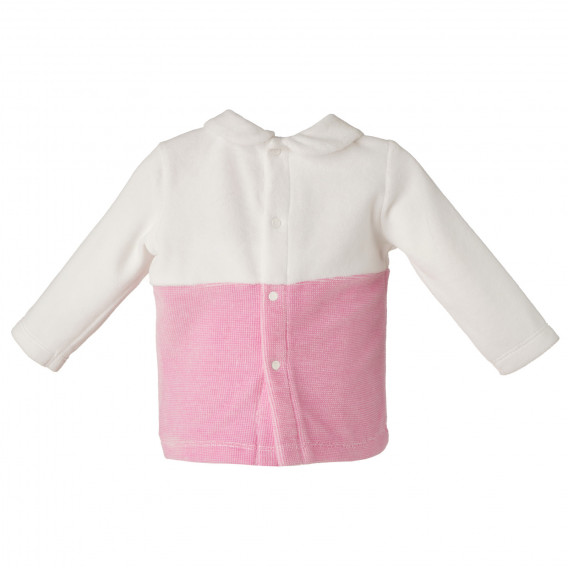 Блуза за бебе в бяло и розово Idexe 151956 4