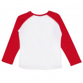Памучна блуза с дълъг ръкав в бяло и червено за момче Trybeyond 152038 2